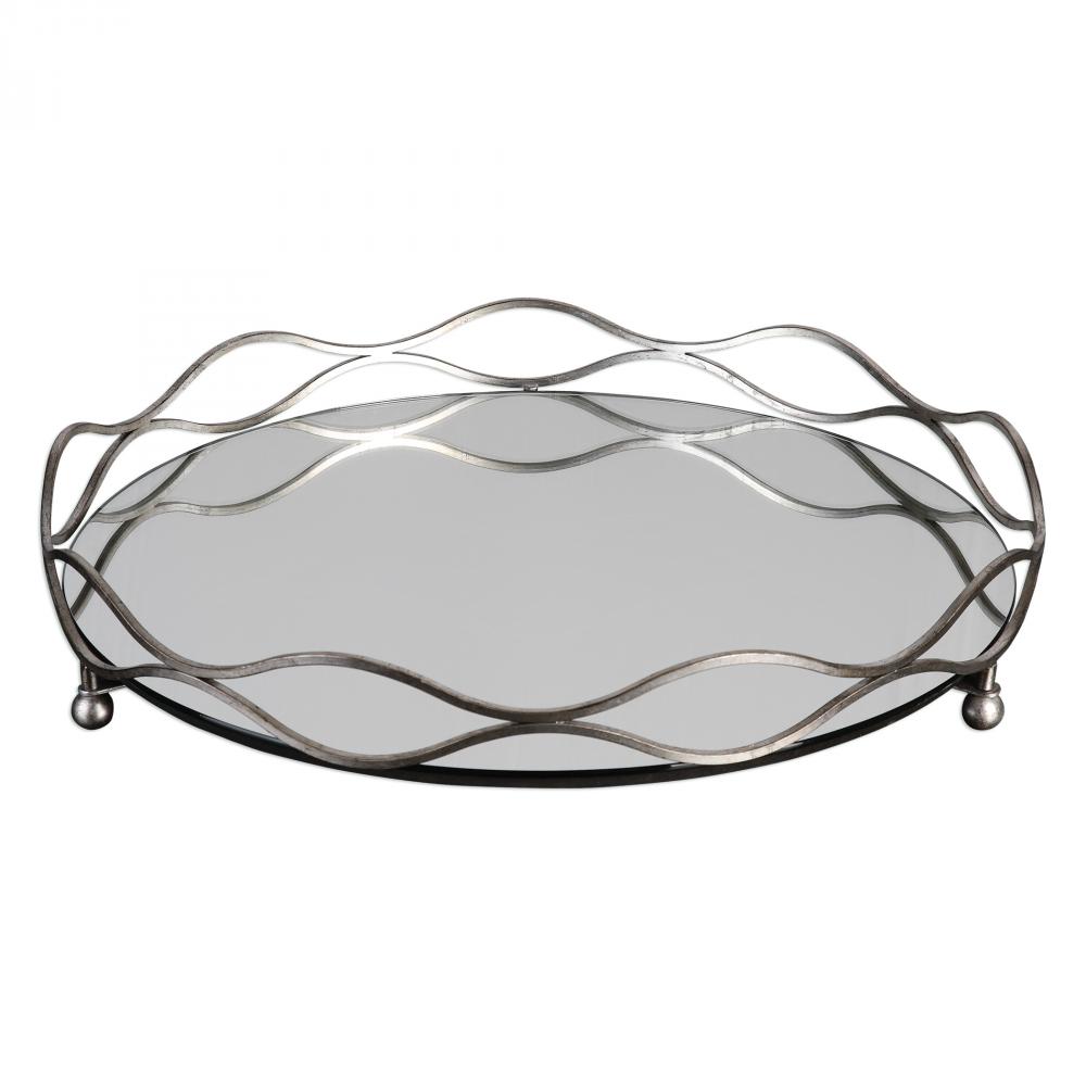 Uttermost Rachele Mirrored Silver Tray