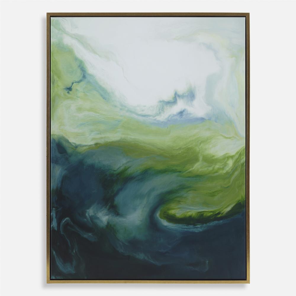 Uttermost Serene Green Framed Abstract Art