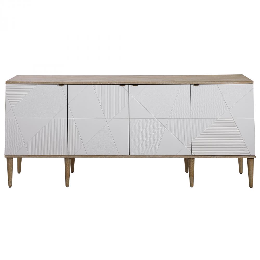 Uttermost Tightrope 4 Door Modern Sideboard Cabinet