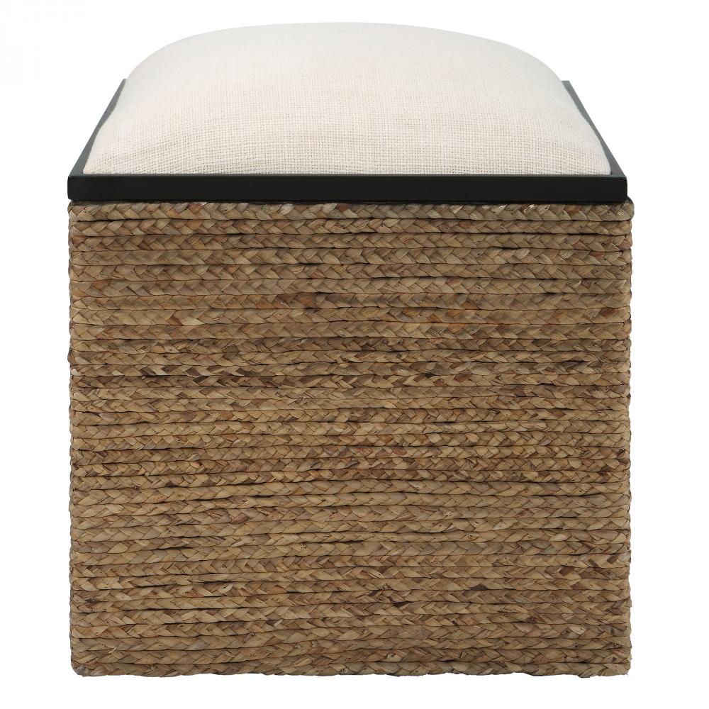 Uttermost Island Square Straw Accent Stool