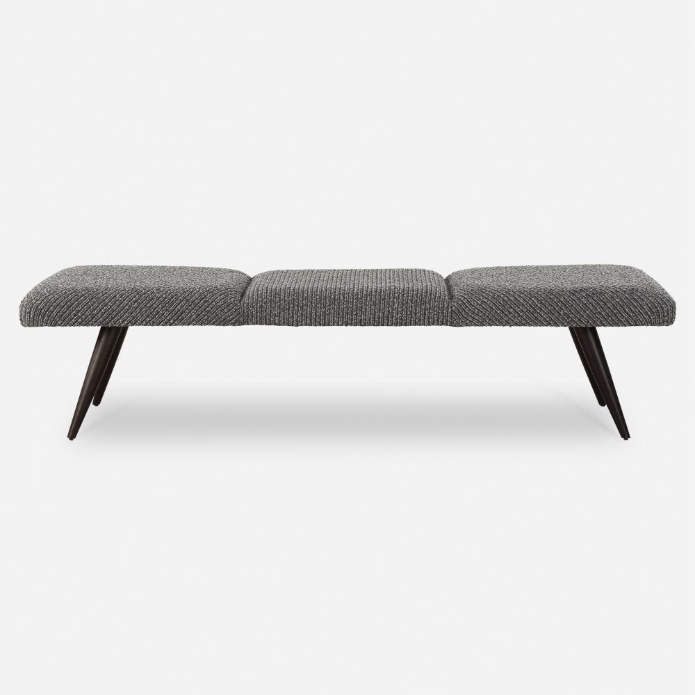 Uttermost Bowtie Charcoal Fabric Bench