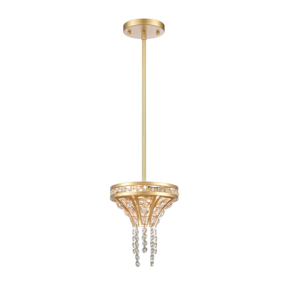 Fantania 8'' Wide 2-Light Mini Pendant - Champagne Gold