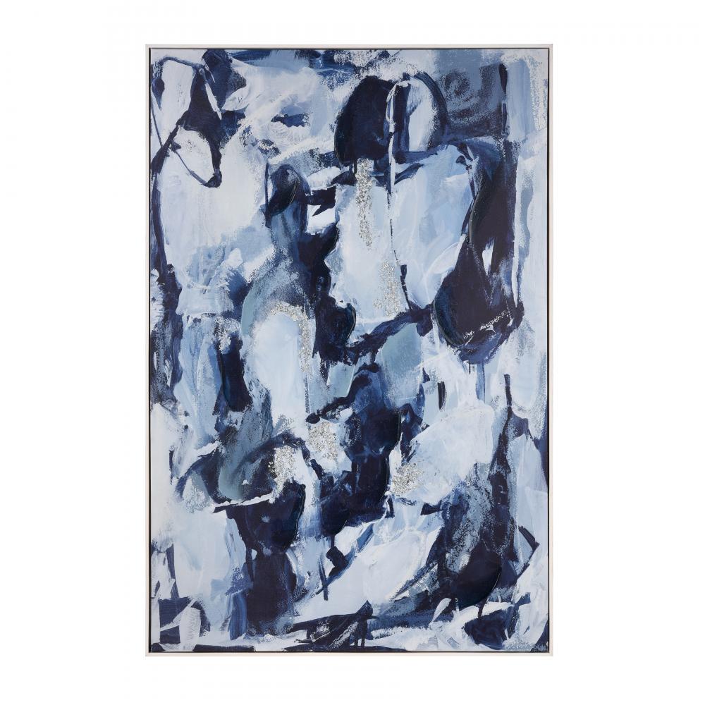 Blue Flush Abstract Framed Wall Art