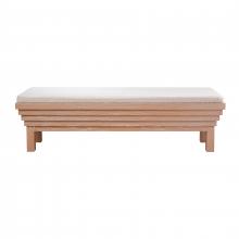 ELK Home H0015-10821 - Joanne Bench - Light Oak with Boucle