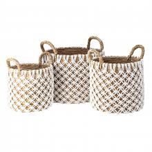  S0077-9111/S3 - Bradley Banana Leaf Basket - Set of 3